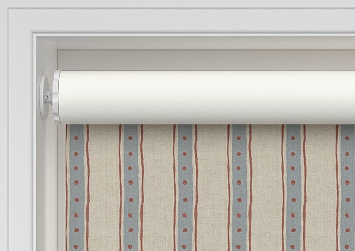 Emily Bond Block Printed Stripe, Blue & Red - Twist&Fit Roller Blind - Image 9